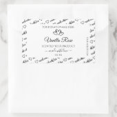 Noir et blanc Cloud Produit Coeurs Étiquette (Sac)