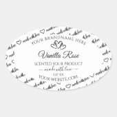 Noir et blanc Cloud Produit Coeurs Étiquette (Devant)