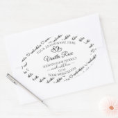 Noir et blanc Cloud Produit Coeurs Étiquette (Enveloppe)