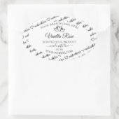 Noir et blanc Cloud Produit Coeurs Étiquette (Sac)