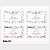 Noir et blanc Cloud Produit Étiquette Coeur rouge (Feuille)