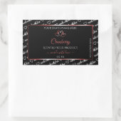 Noir et blanc Cloud Produit Étiquette Coeur rouge (Sac)