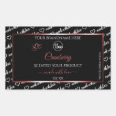 Noir et blanc Cloud Rouge Produit Logo Étiquette (Devant)