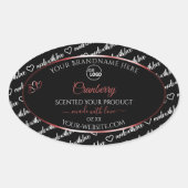 Noir et blanc Cloud Rouge Produit Logo Étiquette (Devant)