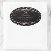 Noir et blanc Cloud Rouge Produit Logo Étiquette (Sac)