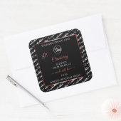 Noir et blanc Cloud Rouge Produit Logo Étiquette (Enveloppe)