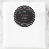 Noir et blanc Cloud Rouge Produit Logo Étiquette (Sac)