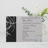 noir et blanc Corporate party Invitation (Debout devant)