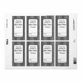 Noir et blanc Custom Jar Étiquettes Ajouter votre (Feuille entière)