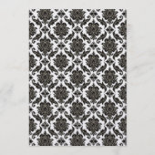 Noir et blanc Damask Pink Trim Wedding Programme (Dos)