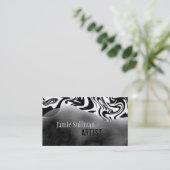 Noir et blanc de carte de visite d'artiste (Debout devant)