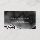 Noir et blanc de carte de visite d'artiste (Dos)