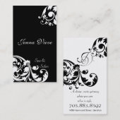 Noir et blanc de monogramme de carte de visite de (Devant / Derrière)