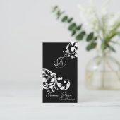 Noir et blanc de monogramme de carte d'entreprise (Debout devant)