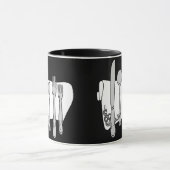 Noir et blanc Dinnerware sur Mug de café noir (Centre)