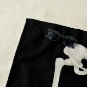 Noir et blanc Drôle Skeleton Legs Beach Serviette (En situation)