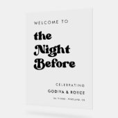 Noir et blanc élégant La nuit avant l'accueil (Angle)