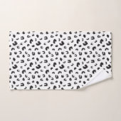 Noir et blanc Empreinte de léopard (Serviette à main)