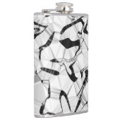 Noir et blanc en mouvement Flacon de hanche (Droite)
