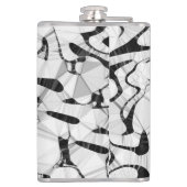 Noir et blanc en mouvement Flacon de hanche (Dos)