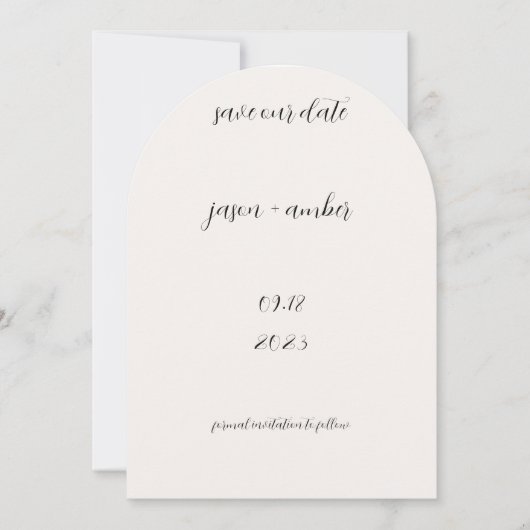 Noir et blanc Enregistrer le Faire-part de mariage (Devant)