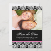 Noir et blanc Enregistrer le Modèle Mariage de dat (Devant)