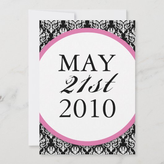 Noir et blanc Enregistrer le Modèle Mariage de dat (Dos)