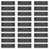 Noir et blanc | Étiquettes de adresse individuels (Devant)