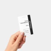 Noir et blanc Événement Volontaire Logo Badge (Manuel / portable)