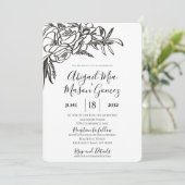 Noir et blanc faire-part de mariage (Debout devant)