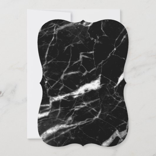 Noir et blanc Faire-part de mariage romantique mod (Dos)