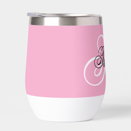 Noir et blanc Fatigue Monogramme rose (Droite)