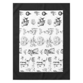 Noir et Blanc Français Thème Toile nappe (Devant)