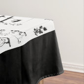 Noir et Blanc Français Thème Toile nappe (In Situ)