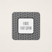 Noir et blanc Funky Retro Motif Notes (Devant)