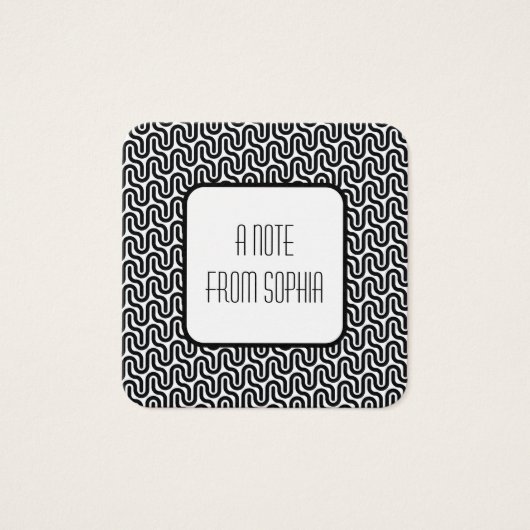 Noir et blanc Funky Retro Motif Notes (Devant)