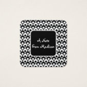 Noir et blanc Funky Roundé Carré Notes Motifs (Devant)