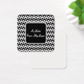 Noir et blanc Funky Roundé Carré Notes Motifs (Bureau)