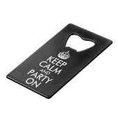 Noir et blanc Gardez le calme et la fête allumée (Devant Angle)