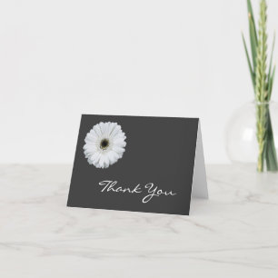 Noir et blanc Gerbera Daisy Merci Cartes