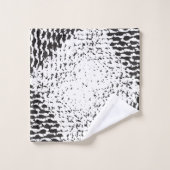 Noir et blanc Grainé de détresse (Gant de toilette)