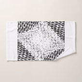 Noir et blanc Grainé de détresse (Serviette à main)