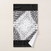 Noir et blanc Grainé de détresse (Serviette à main)