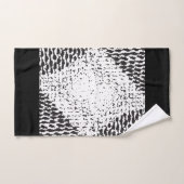 Noir et blanc Grainé de détresse (Serviette à main)
