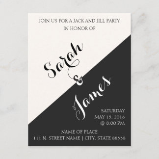Noir et blanc | Invitation de la partie Jack & Jil