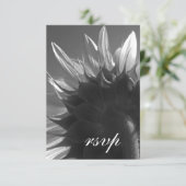 Noir et Blanc Jardin Tournesol Mariage RSVP (Debout devant)