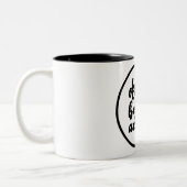 Noir et blanc Lettres modernes Mug Inspirationnel (Gauche)