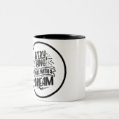 Noir et blanc Lettres modernes Mug Inspirationnel (Devant droit)
