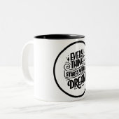 Noir et blanc Lettres modernes Mug Inspirationnel (Devant gauche)