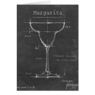 Noir et blanc Margarita Verre Plan